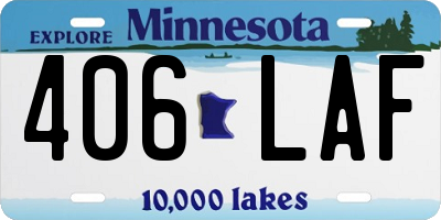 MN license plate 406LAF
