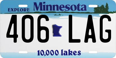 MN license plate 406LAG