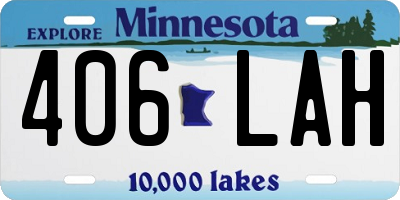 MN license plate 406LAH