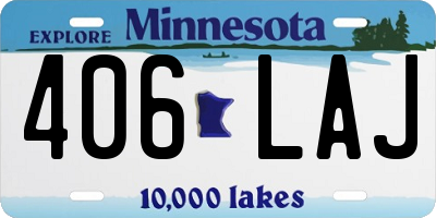 MN license plate 406LAJ