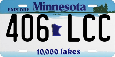 MN license plate 406LCC