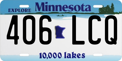 MN license plate 406LCQ
