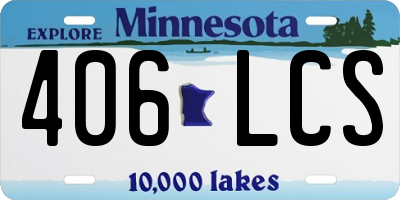 MN license plate 406LCS