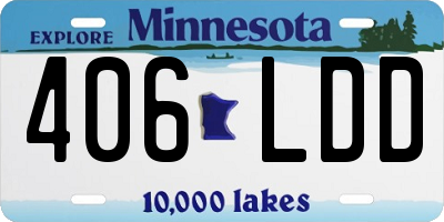 MN license plate 406LDD