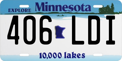 MN license plate 406LDI