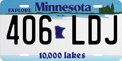 MN license plate 406LDJ