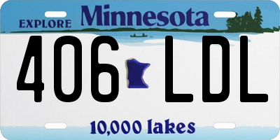 MN license plate 406LDL