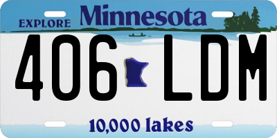 MN license plate 406LDM