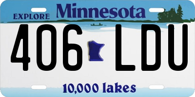MN license plate 406LDU
