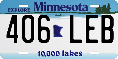 MN license plate 406LEB