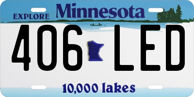 MN license plate 406LED