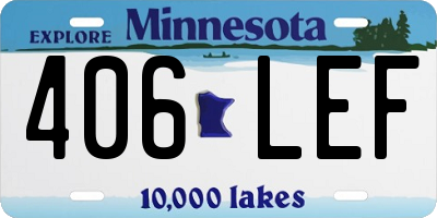 MN license plate 406LEF