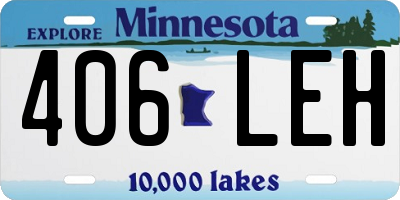 MN license plate 406LEH