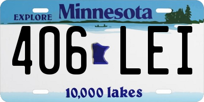 MN license plate 406LEI