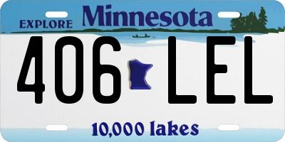 MN license plate 406LEL