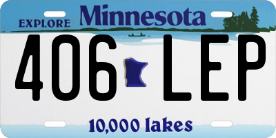 MN license plate 406LEP