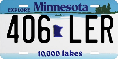 MN license plate 406LER