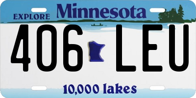 MN license plate 406LEU