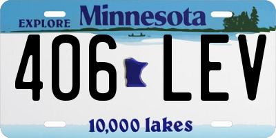 MN license plate 406LEV