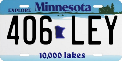 MN license plate 406LEY