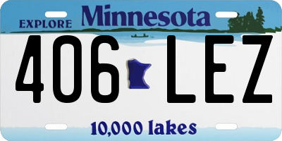MN license plate 406LEZ