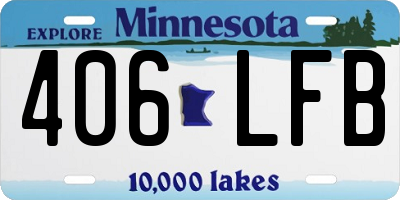 MN license plate 406LFB