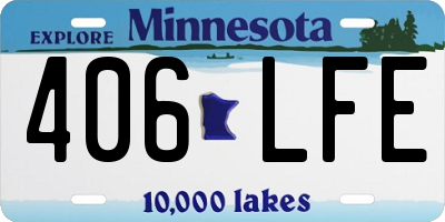 MN license plate 406LFE