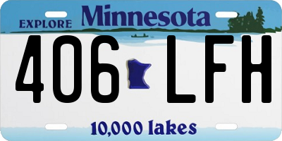 MN license plate 406LFH