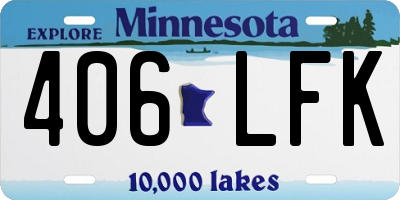 MN license plate 406LFK