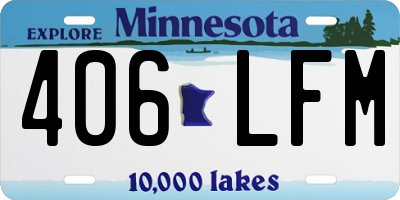 MN license plate 406LFM