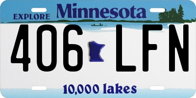 MN license plate 406LFN