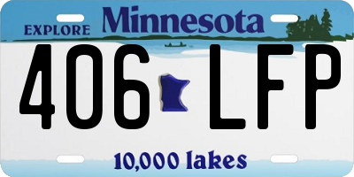 MN license plate 406LFP