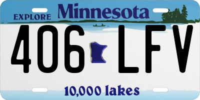 MN license plate 406LFV