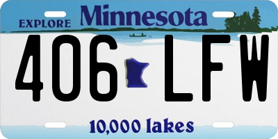 MN license plate 406LFW