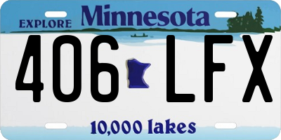MN license plate 406LFX
