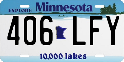 MN license plate 406LFY