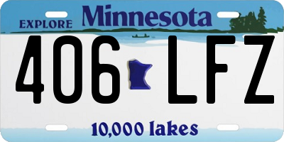 MN license plate 406LFZ