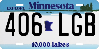 MN license plate 406LGB
