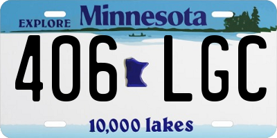 MN license plate 406LGC