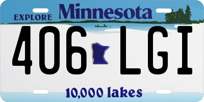 MN license plate 406LGI