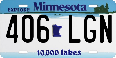 MN license plate 406LGN