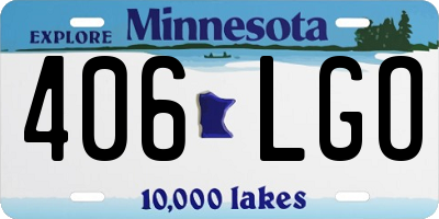 MN license plate 406LGO