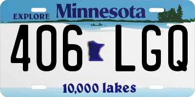 MN license plate 406LGQ