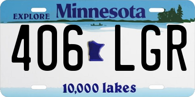 MN license plate 406LGR