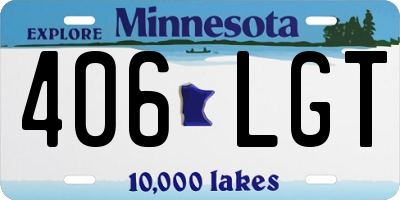MN license plate 406LGT