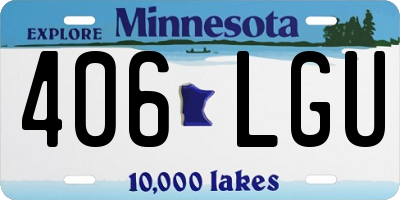 MN license plate 406LGU