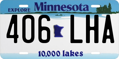 MN license plate 406LHA