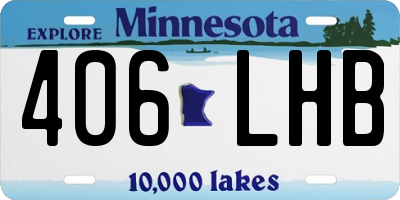 MN license plate 406LHB