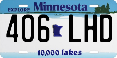 MN license plate 406LHD