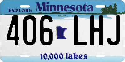 MN license plate 406LHJ